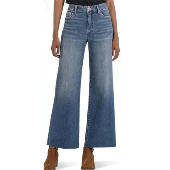 Kut From The Kloth NWT Meg Fab Ab Wide Leg Jeans Sz 14